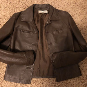 Cropped Leather Jacket